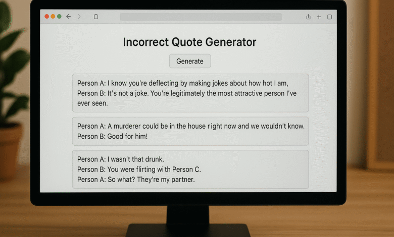 incorrect quote generator