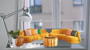 pink green living room paint makeover